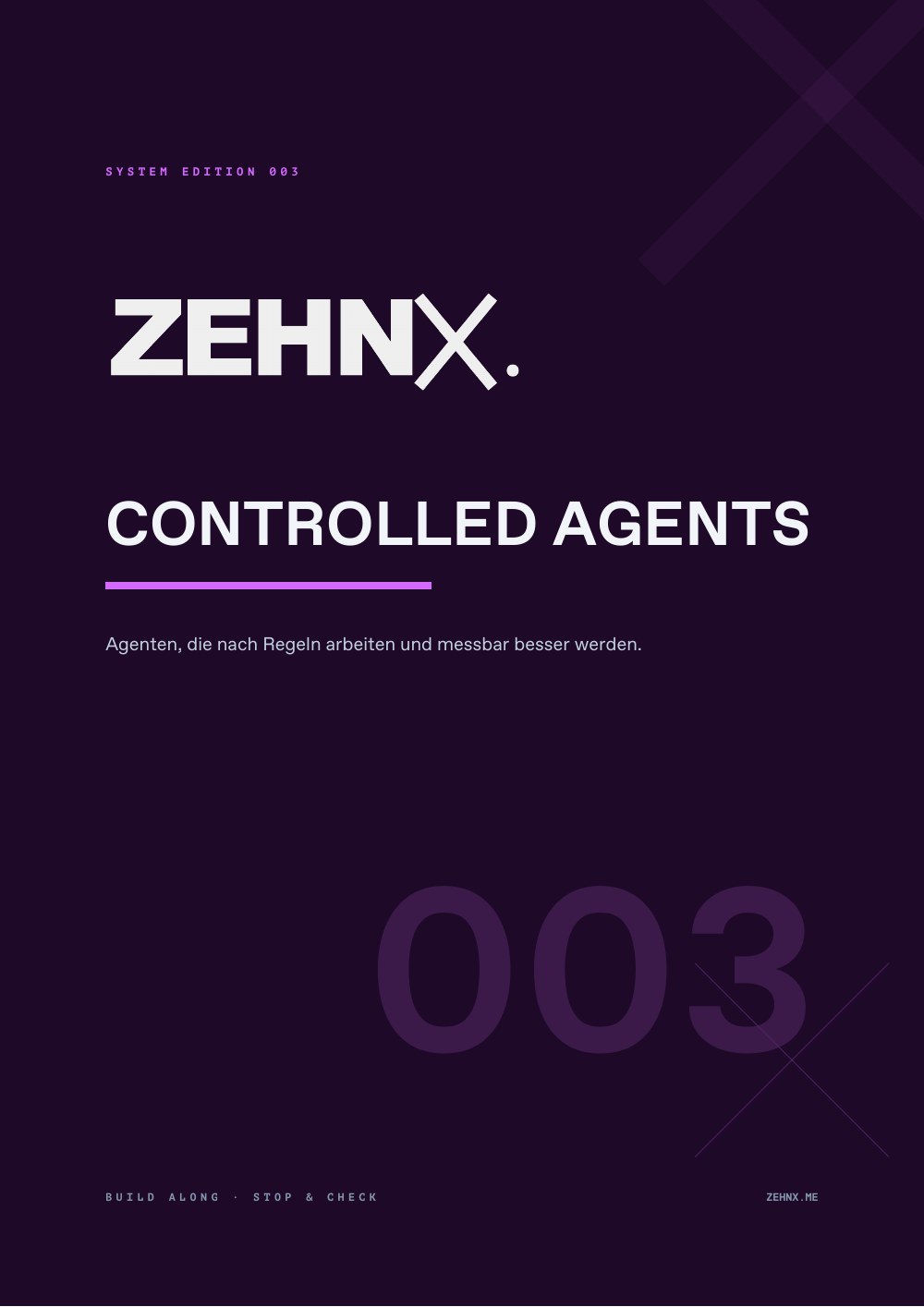 Cover der Edition 003 CONTROLLED AGENTS
