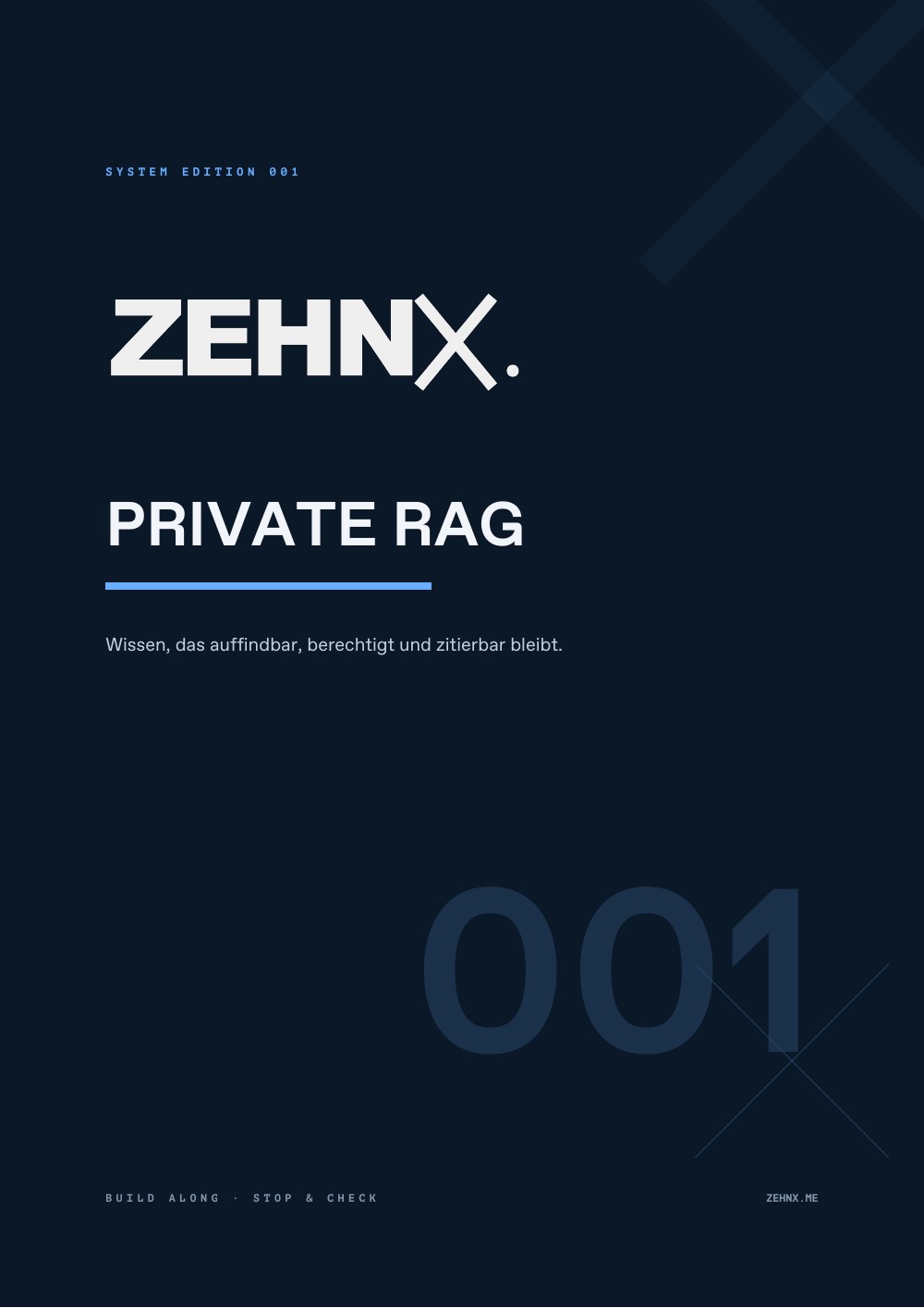Cover der Edition 001 PRIVATE RAG